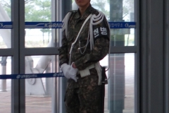 South Korean Guard at DMZ South Korean Guard at DMZ