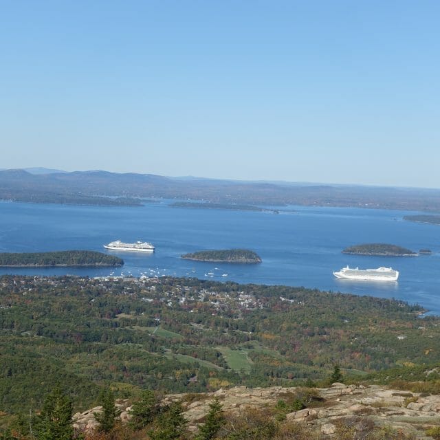 View from Cadillac Mountain in Bar Harbor, Maine