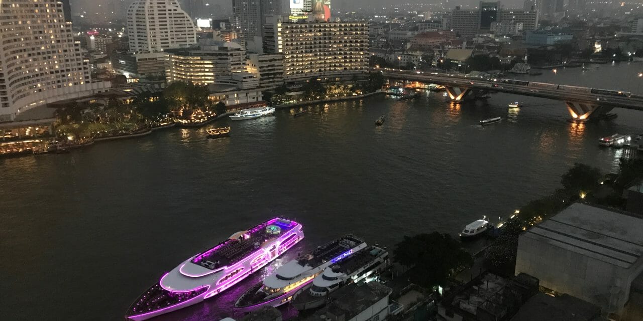 Thailand Evening View of Chao Phraya River