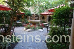 majestic courtyard at Kenwood Inn & Spa in Sonoma County California