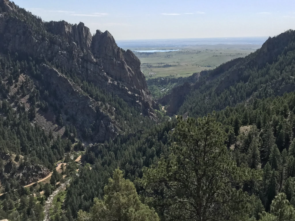 View from Rattlesnake Gulch Trail in Eldorado Canyon State Park