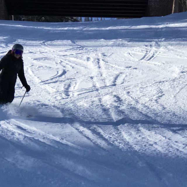 Sandy Bornstein skiing at Park City, Utah