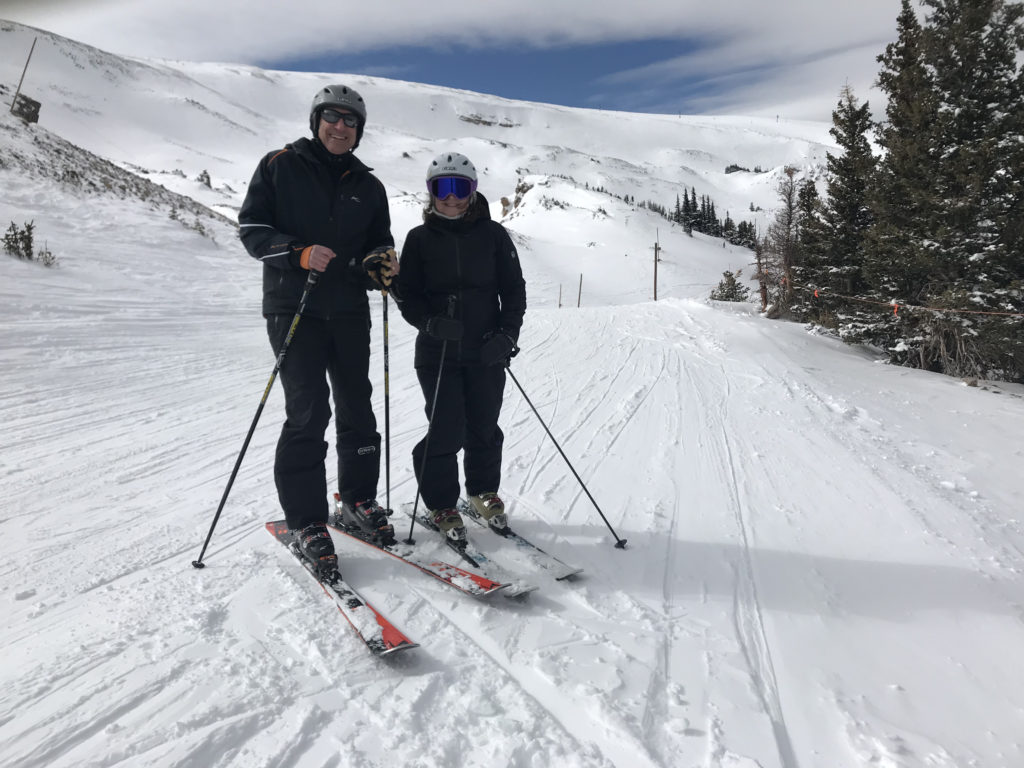 Sandy and Ira Skiing at Snowmass