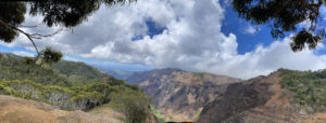 SBornstein Kauai Panoramic shot of Waimea Canyon while trekking down Canyon Trail