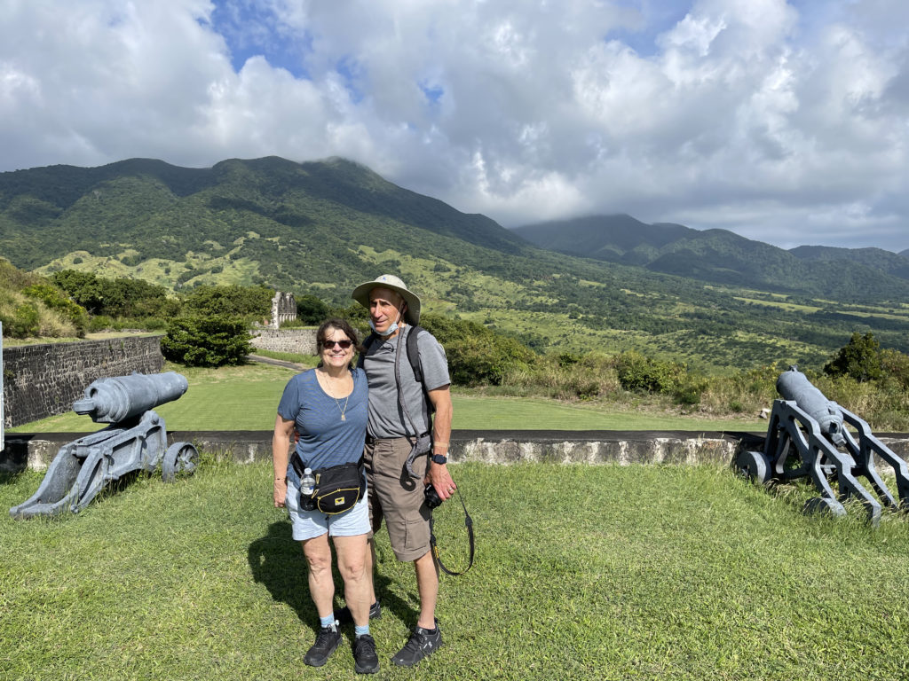 Sandy and Ira at Brimstone Hill Fortress National Park on Island of St. Kitts