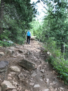 Ira Bornstein hiking on a Colorado mountain trail